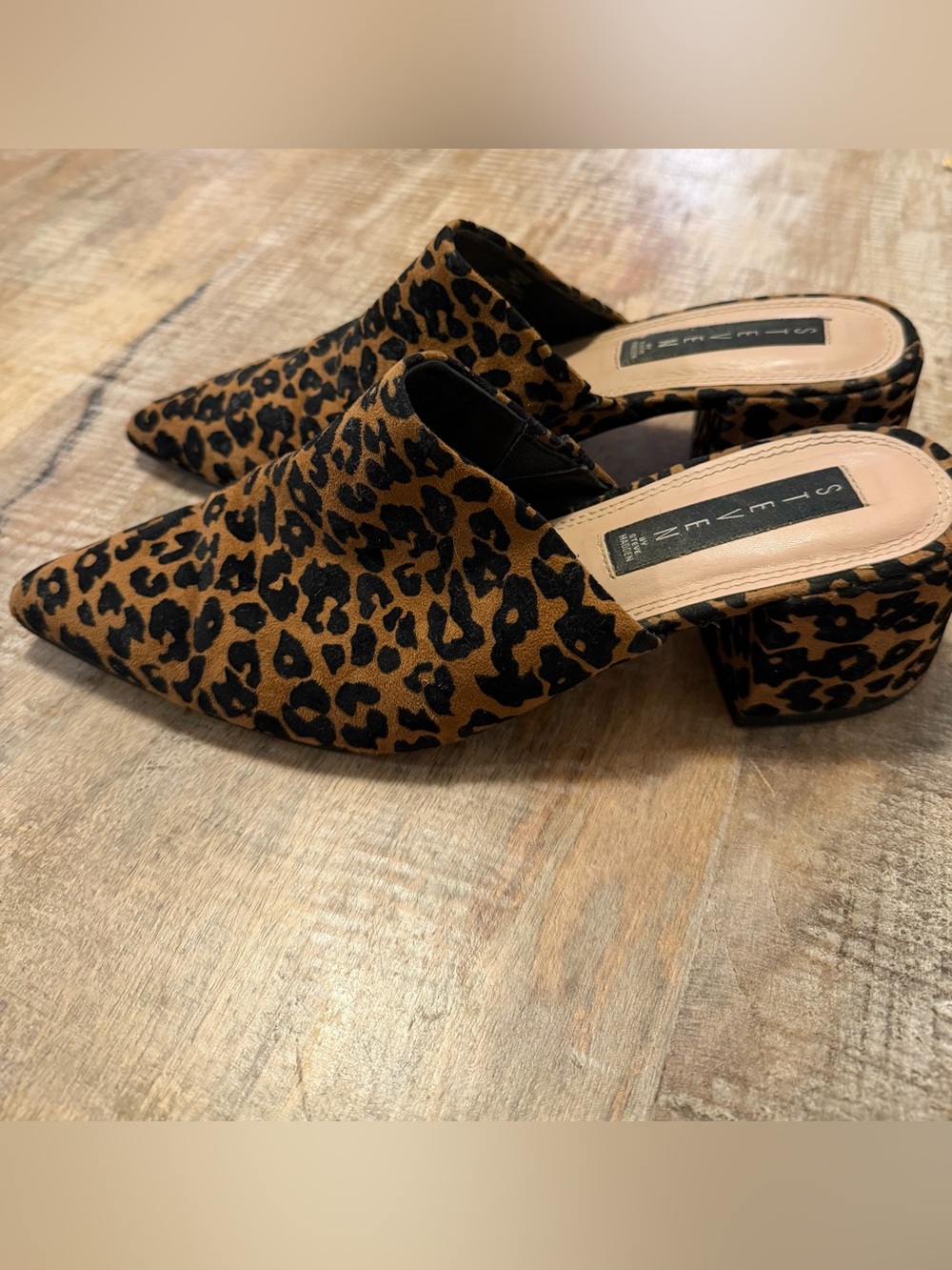 Steve Madden leopard mules size 9